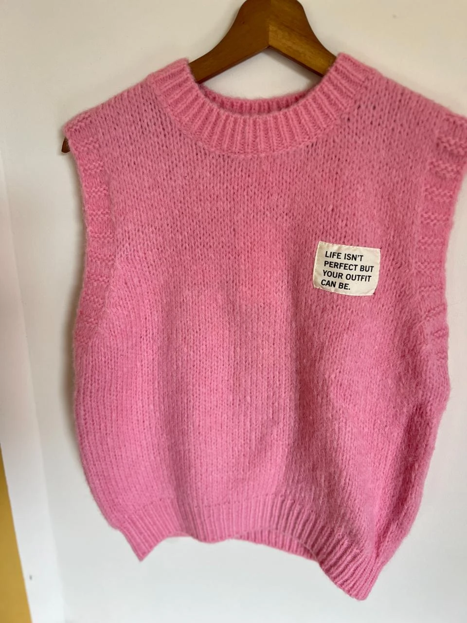 Pull sans manches Rose bonbon